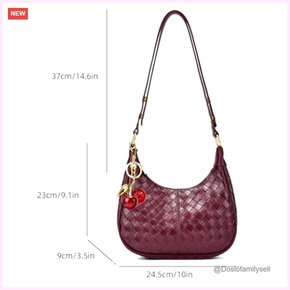 PU Leather Hobo Bag, Adjustable Strap, Mini Crossbody Purse